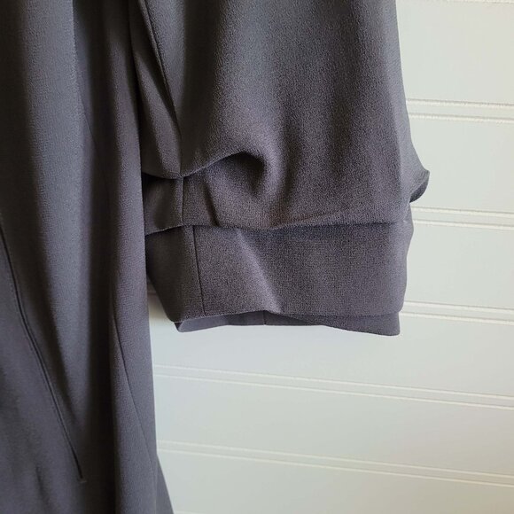 Babaton Aritzia Jacket Womens 6 Gray Open Front Blazer Layered Sleeve Academia - Picture 3 of 11